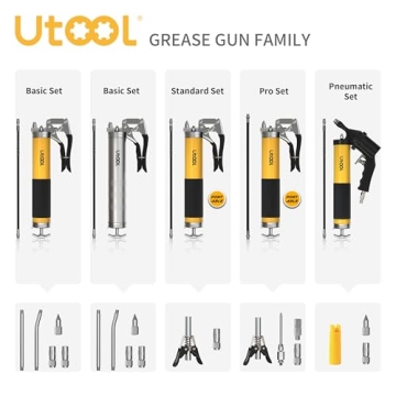 UTOOL Heavy Duty Grease Gun 8000 PSI with Accessories