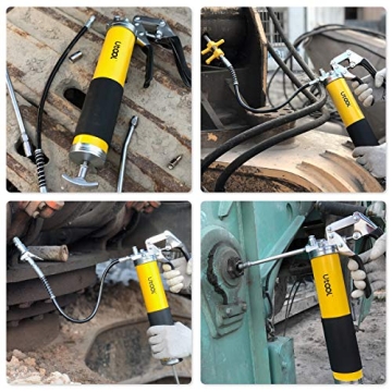 UTOOL Heavy Duty Grease Gun 8000 PSI with Accessories