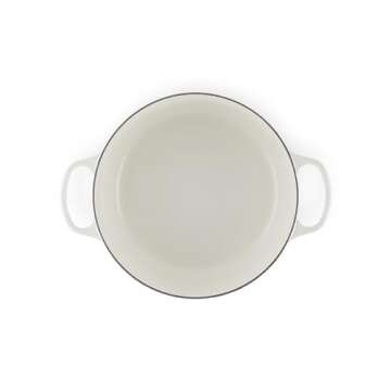 Le Creuset Enameled Cast Iron Signature Round Dutch Oven, 7.25 qt., White