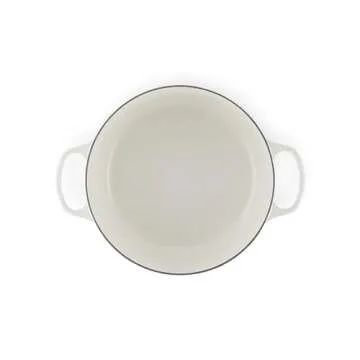 Le Creuset Enameled Cast Iron Signature Round Dutch Oven, 7.25 qt., White