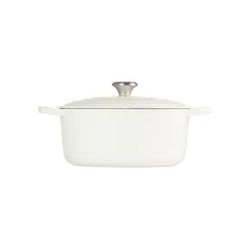 Le Creuset Enameled Cast Iron Signature Round Dutch Oven, 7.25 qt., White