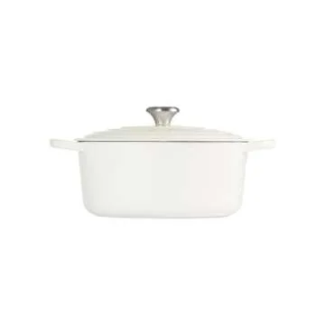 Le Creuset Enameled Cast Iron Signature Round Dutch Oven, 7.25 qt., White