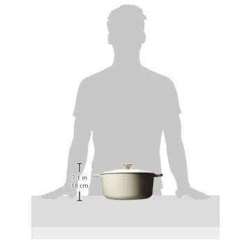 Le Creuset Enameled Cast Iron Signature Round Dutch Oven, 7.25 qt., White