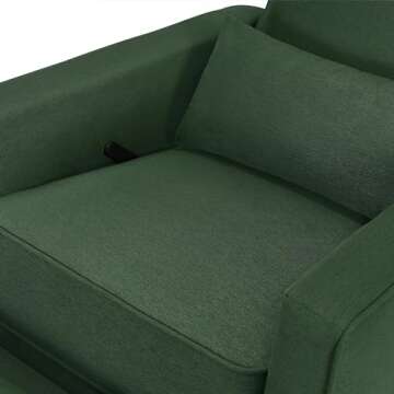 DaVinci Piper Upholstered Recliner and Swivel Glider in Pine Green, Greenguard Gold & CertiPUR-US Certified