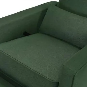 DaVinci Piper Upholstered Recliner and Swivel Glider in Pine Green