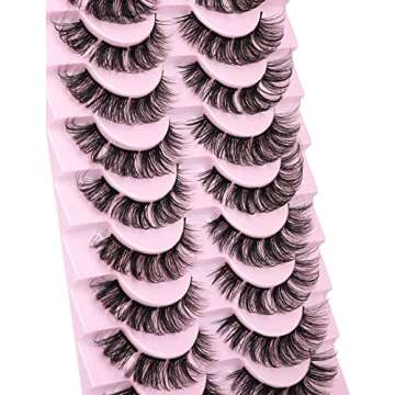 wiwoseo Cluster Lashes Extension Strip Eyelashes Individual Cat Eye Lashes Thick Volume DIY Lashes t...