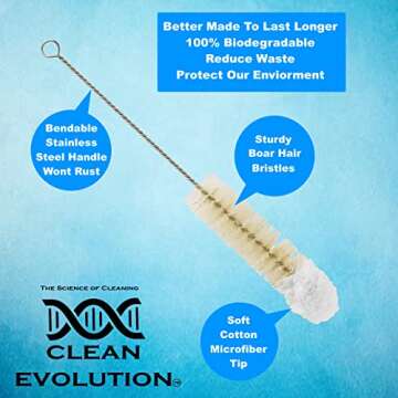 Bendable Bottle Brush Set for Narrow Spaces & Test Tubes