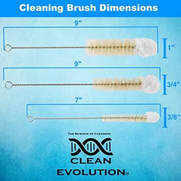 Bendable Bottle Brush Set for Narrow Spaces & Test Tubes