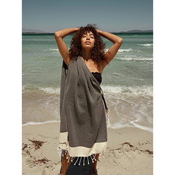 Smyrna Turkish Cotton Vintage Beach Towel - Quick Dry & Oversized