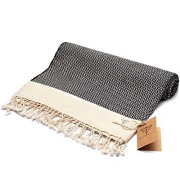 Smyrna Turkish Cotton Vintage Beach Towel - Quick Dry & Oversized