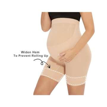 Maternity Dress for Photoshoot Maternity Shapewear Seamless Maternity Underwear Maternity Dress for Baby Shower Belly Bands for Pregnant Women Maternity Shapewear for Dresses Baby Shower Dress Nude M