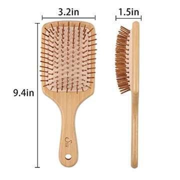 SIU Bamboo Paddle Hair Brush - Eco-friendly Detangling for Everyone