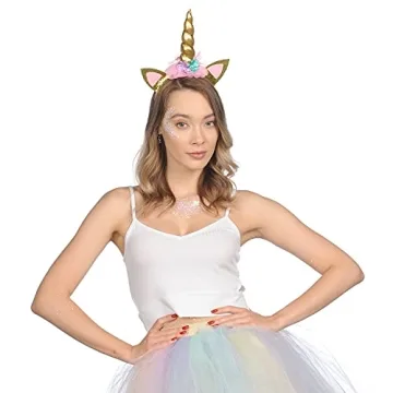Funcredible Unicorn Headband Gold Horn for All Ages