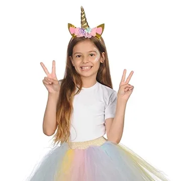 Funcredible Unicorn Headband Gold Horn for All Ages