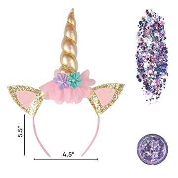 Funcredible Unicorn Headband Gold Horn for All Ages