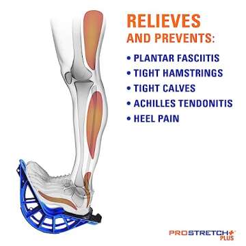 ProStretch Plus Customizable/Adjustable Calf Stretcher and Foot Rocker for Plantar Fasciitis, Achilles Tendonitis and Tight Calves, Made in USA