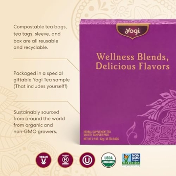 Yogi Get Well Organic Tea Gift Set - 9 Herbal Varieties