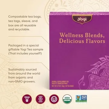 Yogi Get Well Organic Tea Gift Set - 9 Herbal Varieties