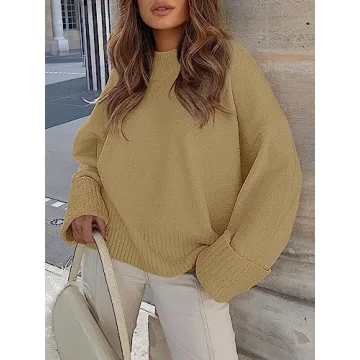 ANRABESS Oversized Fuzzy Knit Sweater for Trendy Fall Looks