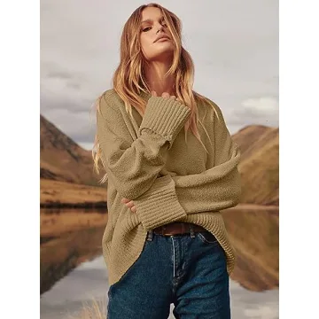 ANRABESS Oversized Fuzzy Knit Sweater for Trendy Fall Looks