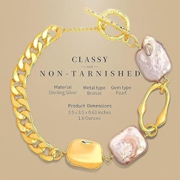 Sylph 18K Gold Pearl Bracelet - Classy Women's Jewelry