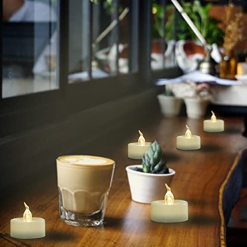 LANKER LED Tea Lights 24 Pack Warm White Flameless Candles