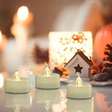 LANKER LED Tea Lights 24 Pack Warm White Flameless Candles