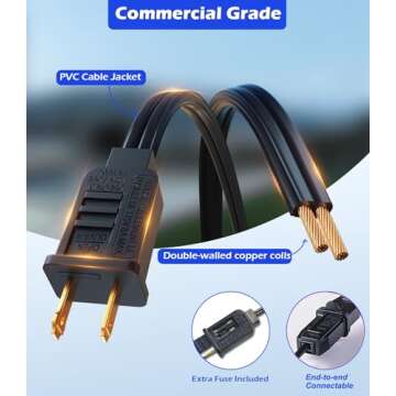 luckystyle 120FT LED Outdoor String Lights with 30+2 Edison Shatterproof Waterproof Bulbs, 2700K Commercial Grade Patio Lights, Heavy Duty Outside Hanging Outdoor Lights for Garden Porch Deck Decor