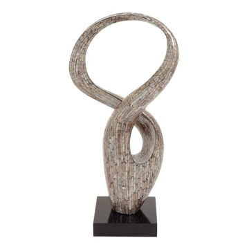 Stunning Deco 79 Mother of Pearl Abstract Sculpture 30"