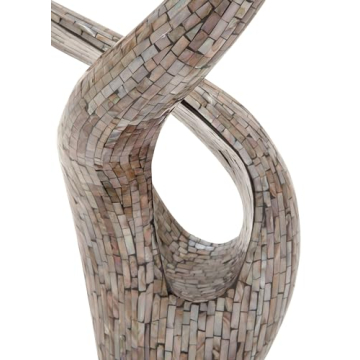 Stunning Deco 79 Mother of Pearl Abstract Sculpture 30"