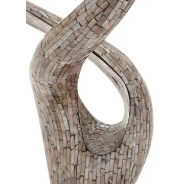 Stunning Deco 79 Mother of Pearl Abstract Sculpture 30"