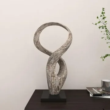 Stunning Deco 79 Mother of Pearl Abstract Sculpture 30"