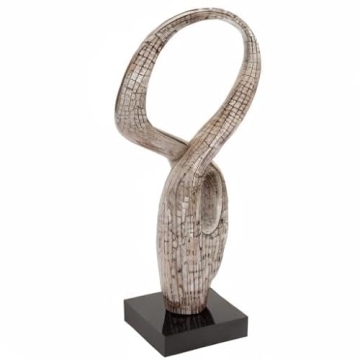 Stunning Deco 79 Mother of Pearl Abstract Sculpture 30"