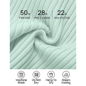 ZESICA Women's Ribbed Knit Turtleneck Sweater Slim Fit