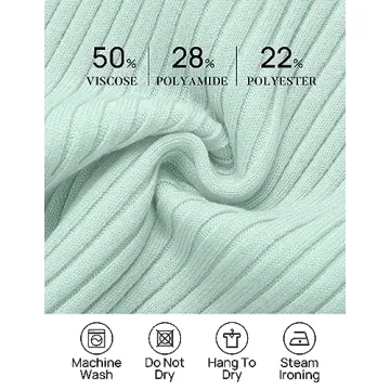 ZESICA Women's Ribbed Knit Turtleneck Sweater Slim Fit