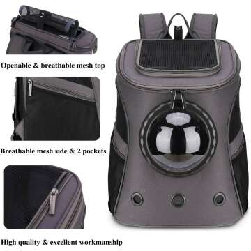 LOLLIMEOW Large Bubble Pet Carrier for Travel