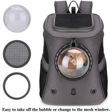 LOLLIMEOW Large Bubble Pet Carrier for Travel
