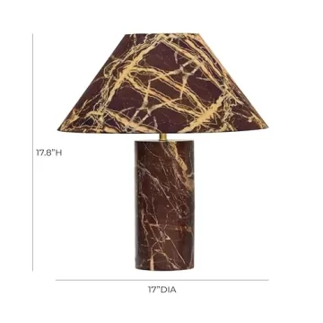 Tov Furniture Marble Red Levanto Table Lamp - Elegant Lighting