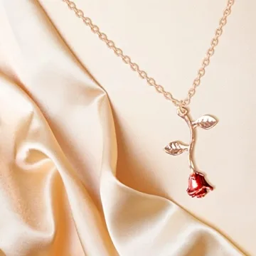 Stunning Rose Gold Pendant Necklace for Women and Girls