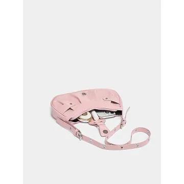 Stylish Verdusa Pleated Hobo Shoulder Bag in Light Pink