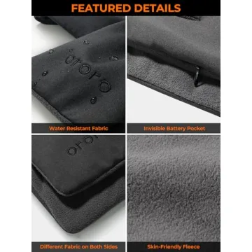 ORORO Heated Scarf with Battery, Up to 12 Hours of Warmth, Rechargeable Heated Neck Warmer (Charger Not Included) (Grey)