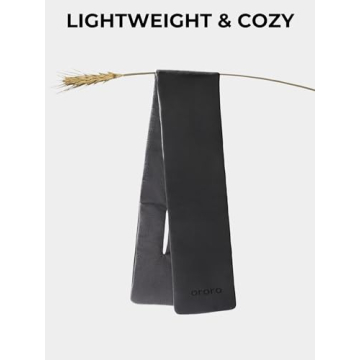 ORORO Heated Scarf with Battery, Up to 12 Hours of Warmth, Rechargeable Heated Neck Warmer (Charger Not Included) (Grey)