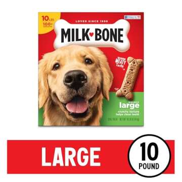 Milk-Bone Original Dog Treats for Large Dogs, 10 Pound, Crunchy Biscuit Helps Clean Teeth