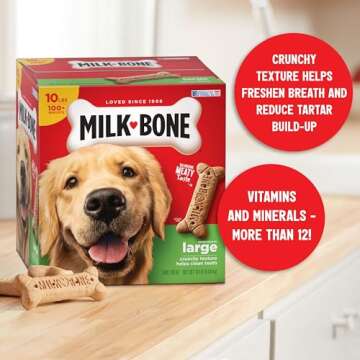 Milk-Bone Original Dog Treats for Large Dogs, 10 Pound, Crunchy Biscuit Helps Clean Teeth