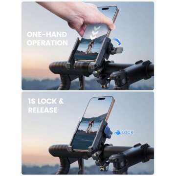 Lamicall Bike Phone Mount for Secure Riding & Capturing