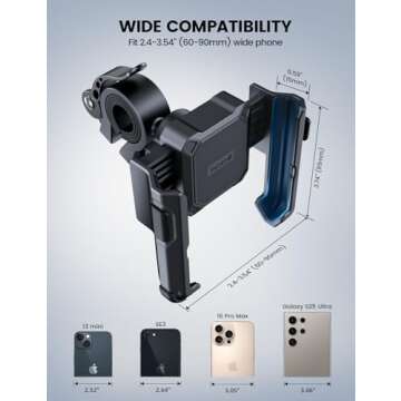 Lamicall Bike Phone Mount for Secure Riding & Capturing