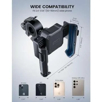 Lamicall Bike Phone Mount for Secure Riding & Capturing