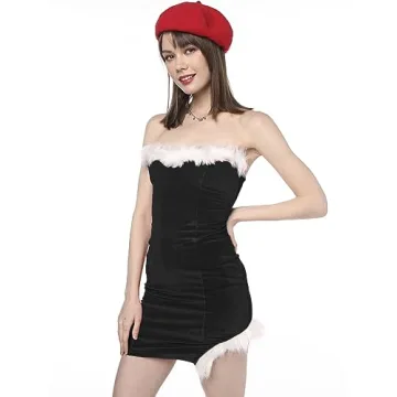 ZAFUL Women's Off Shoulder Velvet Lace Up Cocktail Dress