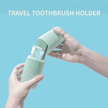 Sunenlyst Travel Toothbrush Holder Set for On-the-Go Hygiene