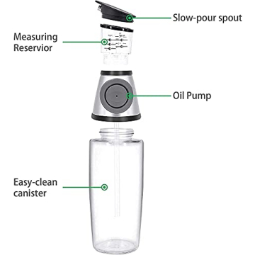 Elegant Glass Oil Dispenser with Measurable Precision